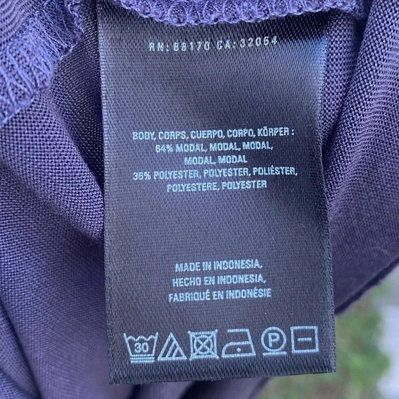 Anthropologie Purple Cowl Neck Relaxed Fit Shoulder Cuts Blouse Women's XS - Picture 4 of 4